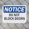 Signmission Do Not Block Doors, 10 in W x Rectangle, Plastic OS-2PACK-NS-P-710-L-11078 - alternate 5